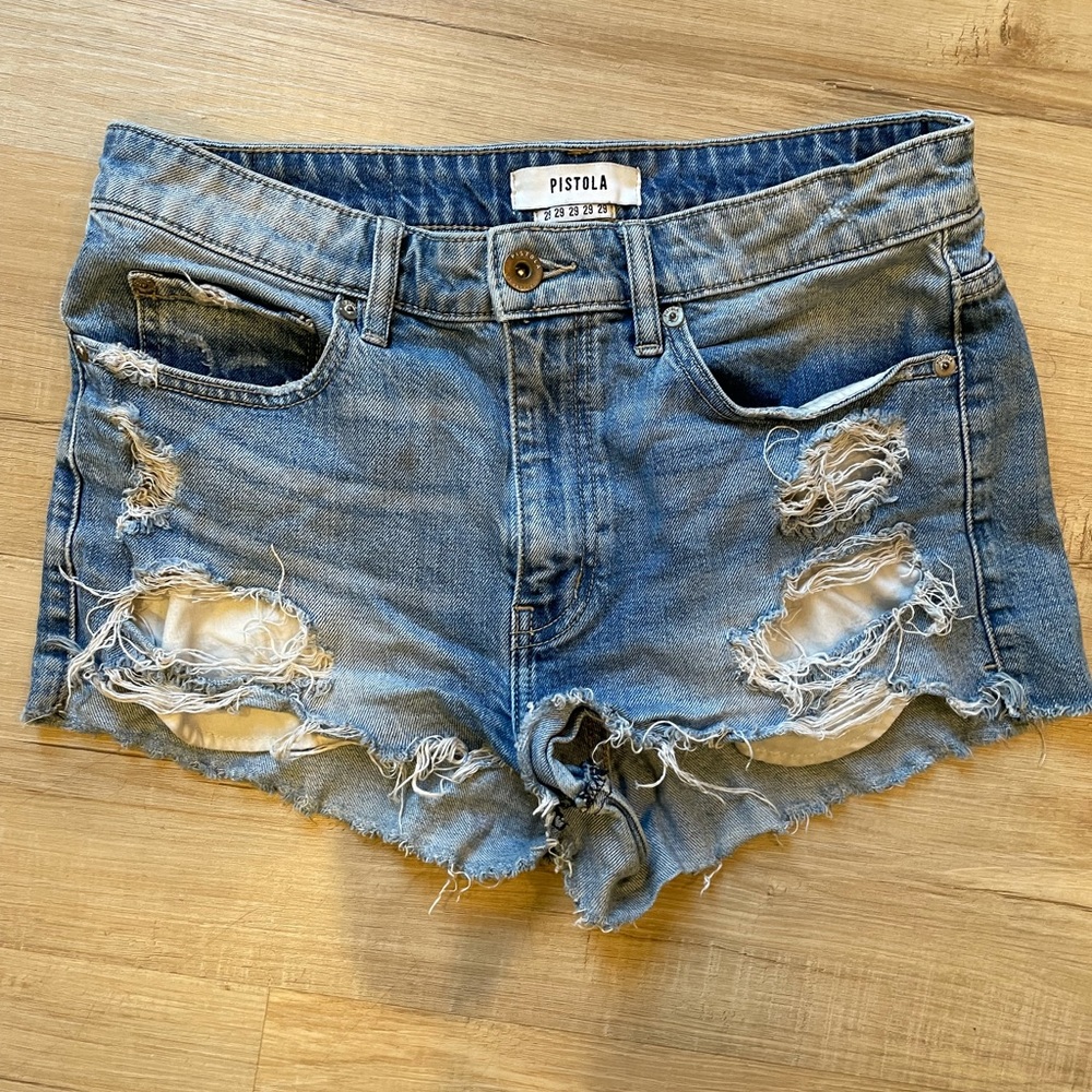 Pistola high rise Jean shorts
